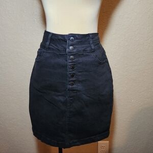 White House Black Market Button-Front Mini Skirt